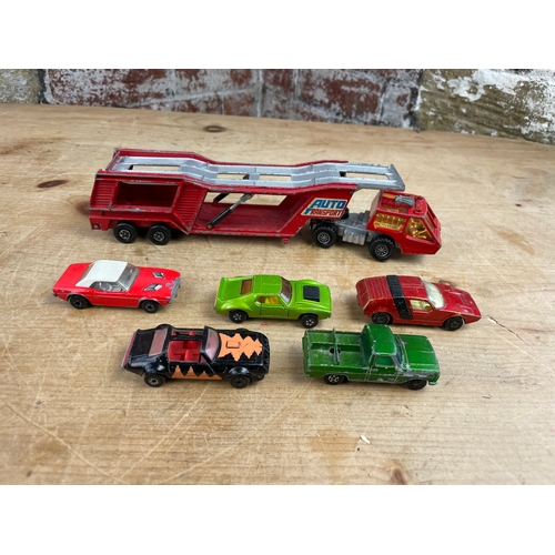 50 - Vintage Matchbox Toy Cars & Transporter