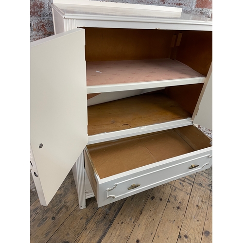 395 - Vintage Bath Cabinet Makers, Shabby Chic Cupboard Over Drawers