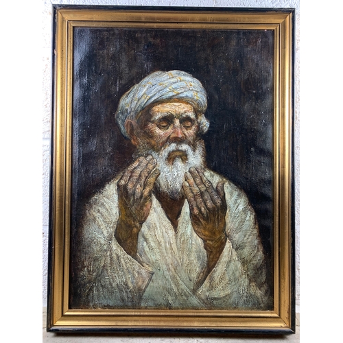 43 - V. I. Yenin (b.1964) Allah Akbar Original Oil on Canvas. 1990. 50 x 70cm