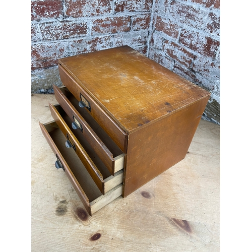 321 - Vintage Wooden Desk Top Filing Drawers