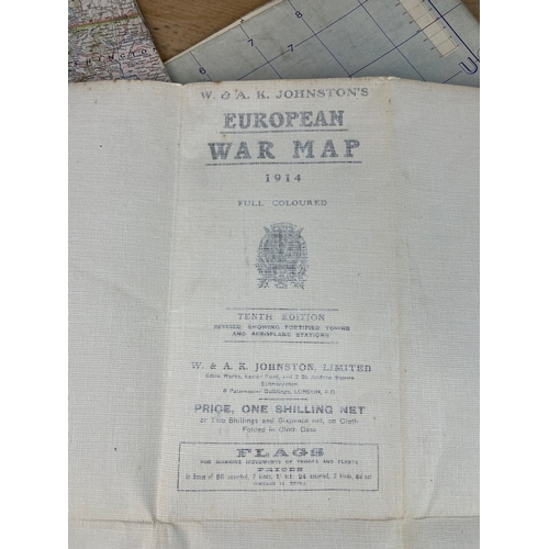 327 - 1914 European War Map & Quantity Of WW2 Era War Office Maps