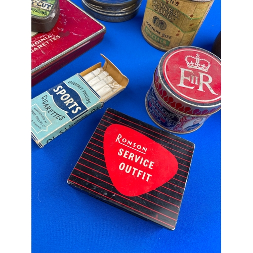 356 - Vintage Tobacciana Inc. Ronson Service Outfit, 1977 Commemorative Matches & Phillips Sports Cigarett... 