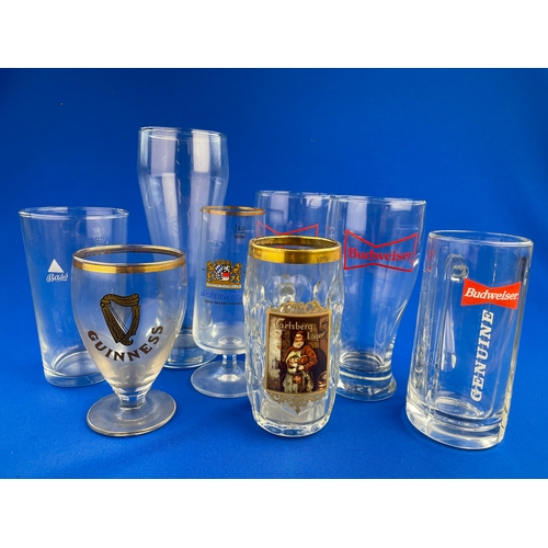 360 - Vintage & Collectable Branded Beer Glasses Inc. Bass, Guinness, Carlsberg Etc