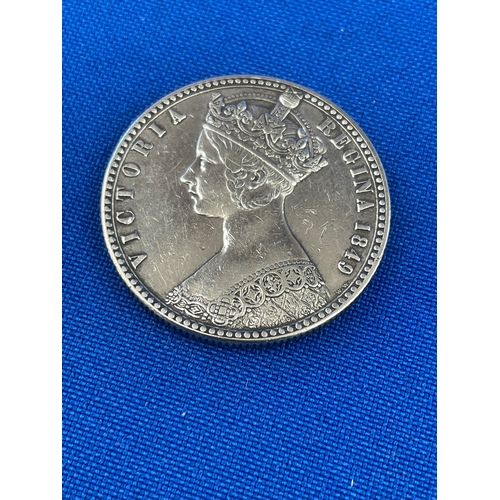 15 - Three 1849 Florin, One In Very Good Condition. 32.8g total. 11.25g Good Condition Coin