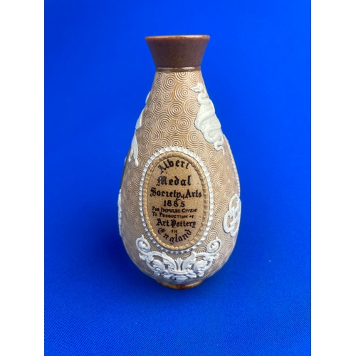 191 - Rare Doulton Lambeth Presentation Vase. 1885