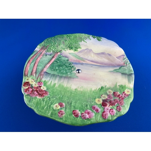 203 - Royal Winton Hand Painted Musical Cake Plate