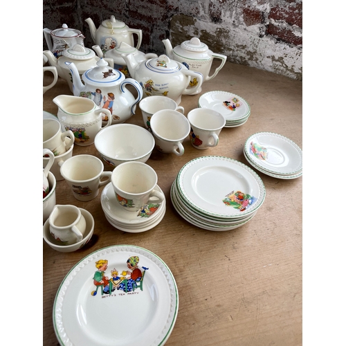 187 - Large Collection Of Children's Nursery Rhyme Tea Sets & Teapots