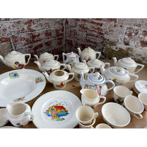 187 - Large Collection Of Children's Nursery Rhyme Tea Sets & Teapots