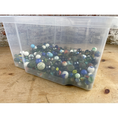 64 - Large Quantity Of Vintage Marbles