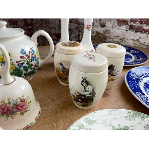 214 - Pottery Items Inc. Sadler Teapots & Bells.