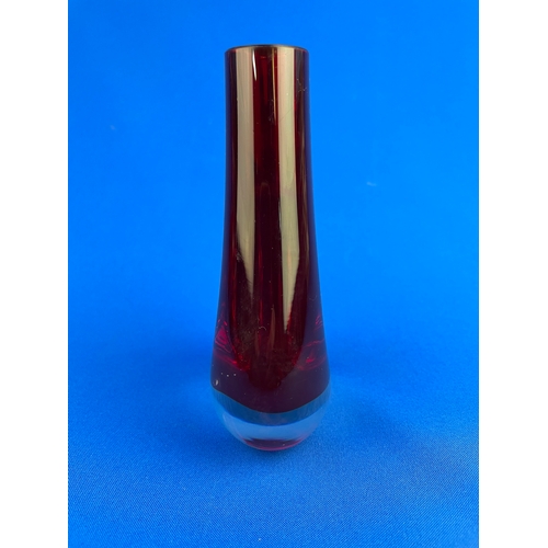 152 - Whitefriars Ruby Red Teardrop Vase