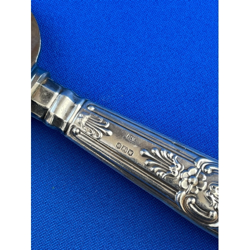 2 - Hallmarked Silver Handled Cake Slice By Viners Ltd. Sheffield