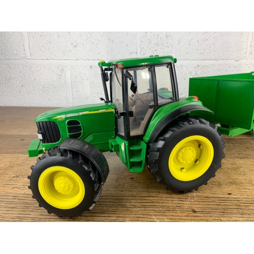 436 - Large Briatins John Deere Tractor and Trailer a/f