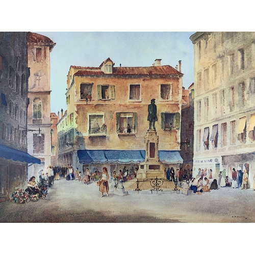 52 - William Brown Artist Signed Print - Campo San Bartolomeo, Venice