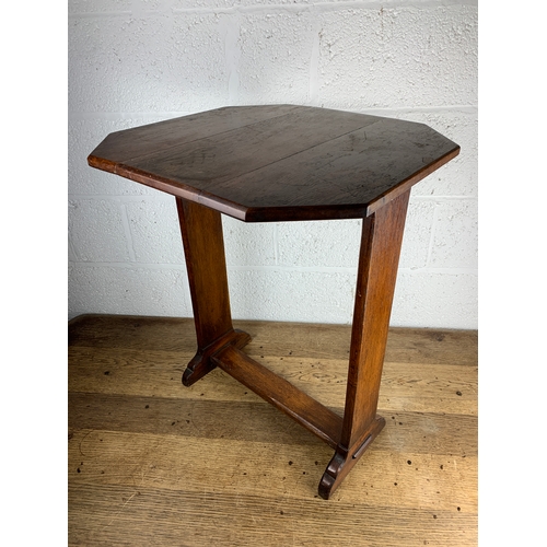 476 - Vintage Drop Leaf Swivel Top Occasional Table