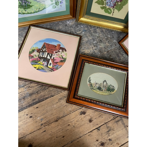 56 - Vintage Tapestry & Needlework In Nice Frames