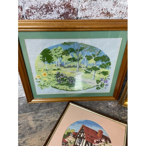 56 - Vintage Tapestry & Needlework In Nice Frames