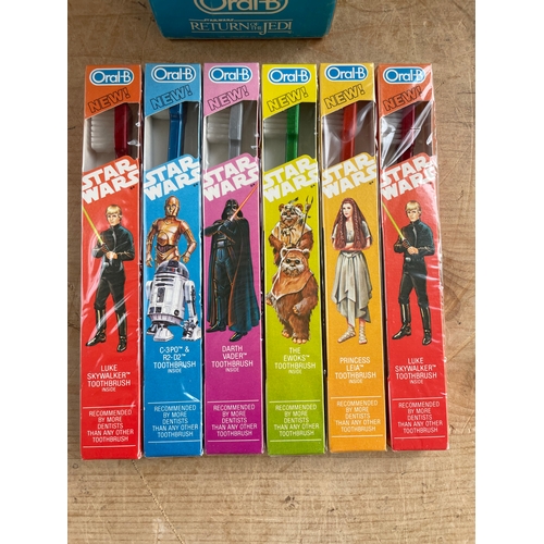 113 - Vintage Set Of OralB Star Wars Return Of The Jedi Toothbrushes. In Original Packaging.