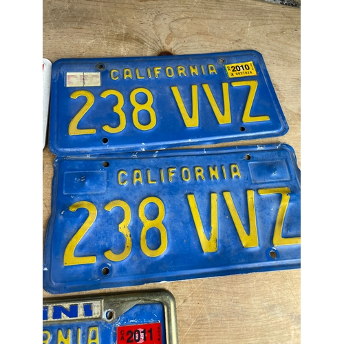 125 - 5 American Car Number Plates