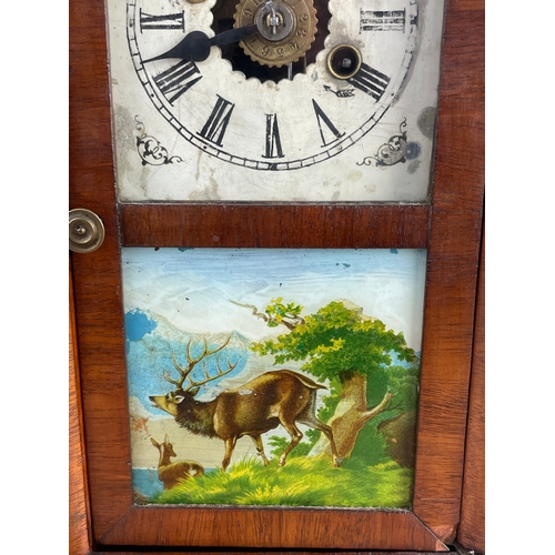406 - Gothic Steeple Mantle Clock With Alarm