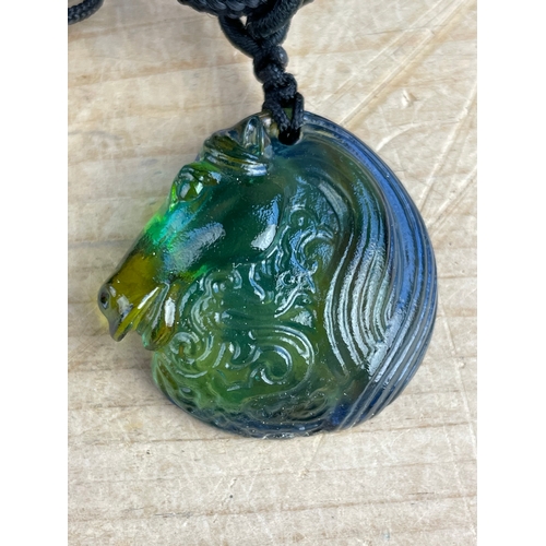 404 - Luligongfang Chinese Art Glass Necklace. Boxed & Signed. Limited Edition.