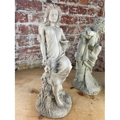 155 - Four Past Times Figural Sculptures By Mucha, Licensed By The Mucha Trust