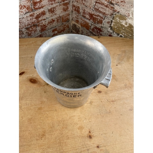 164 - Vintage Aluminium Mercier Champagne Advertising Ice Bucket