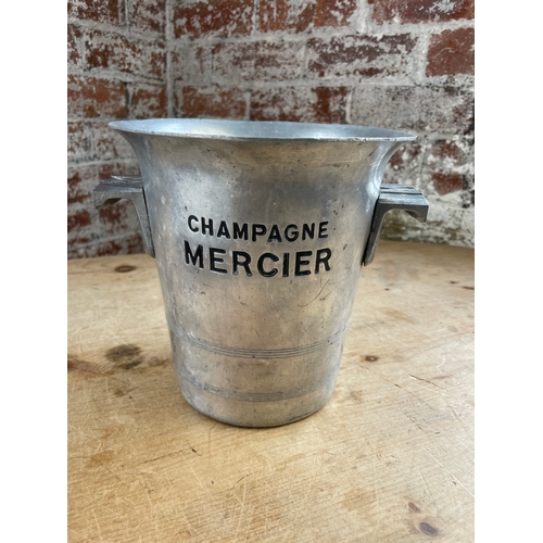 164 - Vintage Aluminium Mercier Champagne Advertising Ice Bucket