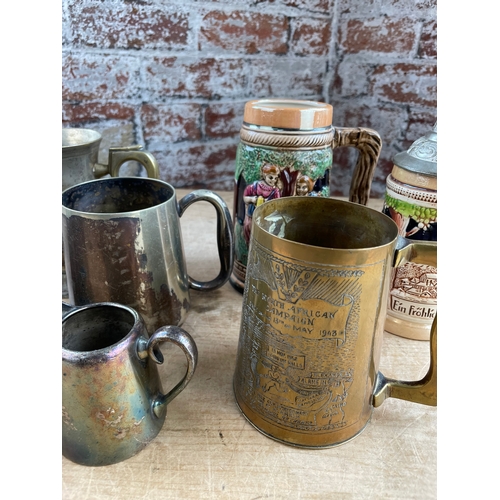 142 - Tankards, Jugs & Steins