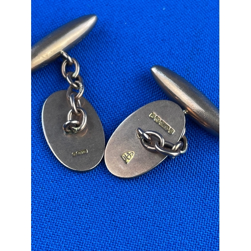 14 - 9ct Gold Cufflinks 8.34g