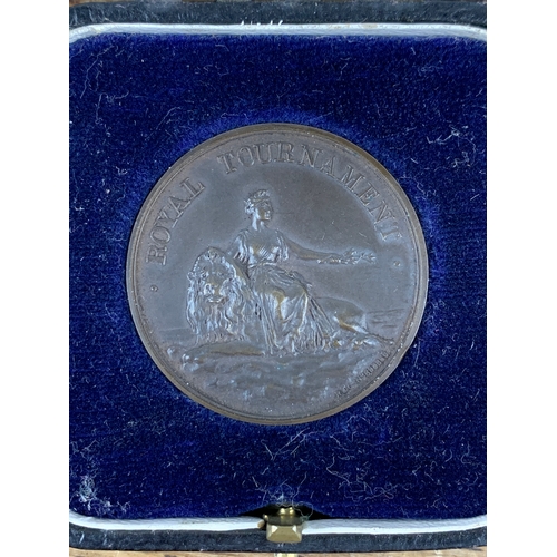 41 - 1924 Royal Tournament Bayonet Combats Medal. P.R.T. School Portsmouth.  R.N Barracks