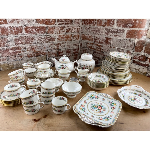 366 - Coalport Ming Flower Dinner & Tea Service Items 77 Pieces