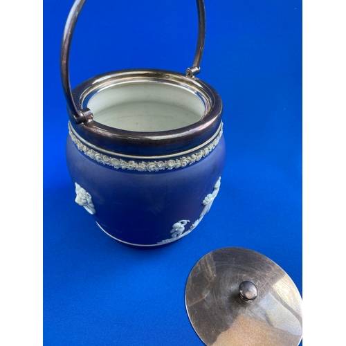 368 - Wedgewood Jasperware Biscuit Barrel