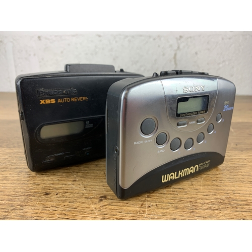 341 - Sony Walkman WM-FX261 with case and Panasonic Personal Streo
