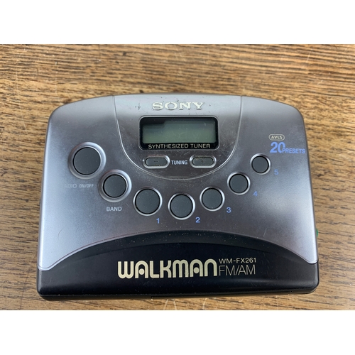 341 - Sony Walkman WM-FX261 with case and Panasonic Personal Streo