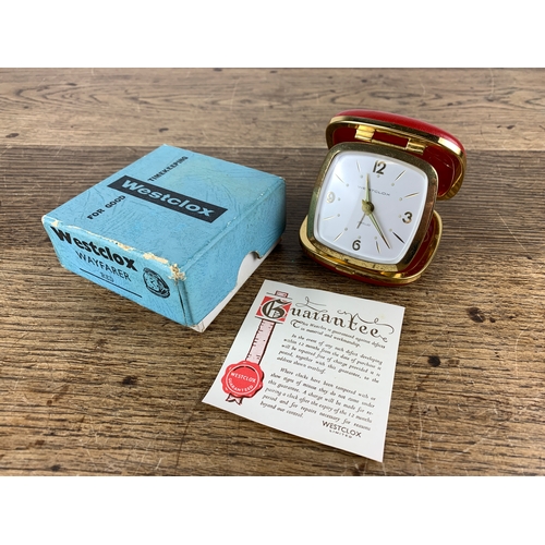 410 - Westclox Wayfarer Red Travel Alarm Clock in Red