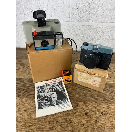 420 - Polaroid Swinger Sentinal Boxed with Instructions and Boxed Diana Camera