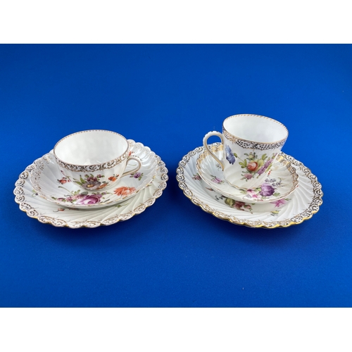 379 - Two Dresden Cabinet Trios