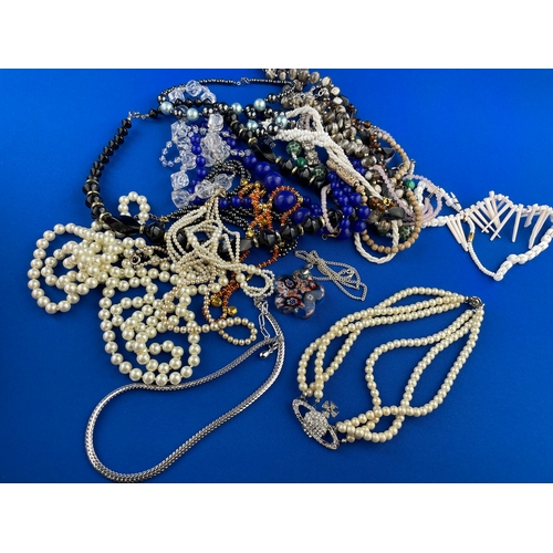 394 - Group Of Vintage Costume Jewellery Necklaces
