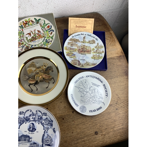388 - Collection of Plates inc. Wedgwood, Masons, Chokin and Local Interest of Halifax and Huddersfield