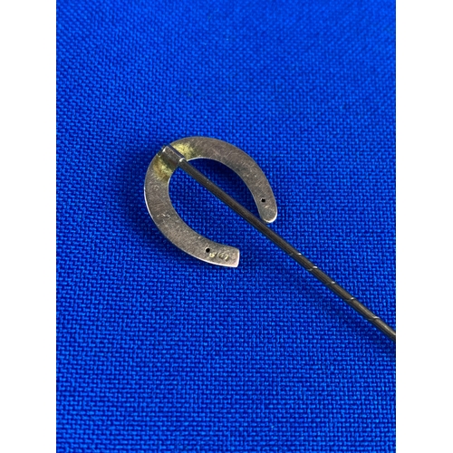 7 - 9ct Gold Vintage Tie Pins.  Please be aware - Horse Shoe Marked 9ct Weighing 1g.  Other Tested to Be... 