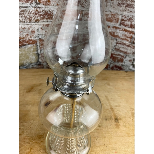 197 - Vintage Glass Oil Lamp