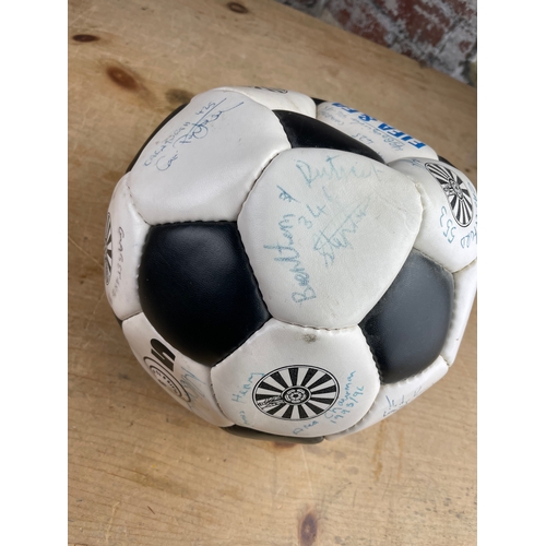 210 - Vintage Football With Signatures & Autographs Of Players From the 90's Inc Burnley