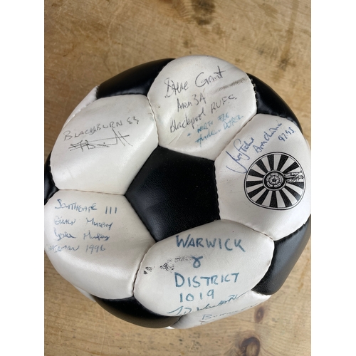 210 - Vintage Football With Signatures & Autographs Of Players From the 90's Inc Burnley