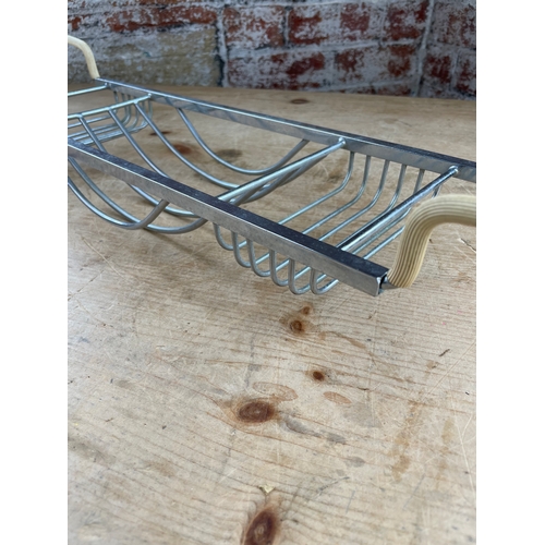 173 - Art Deco Chrome Adjustable Bath Caddy / Rack