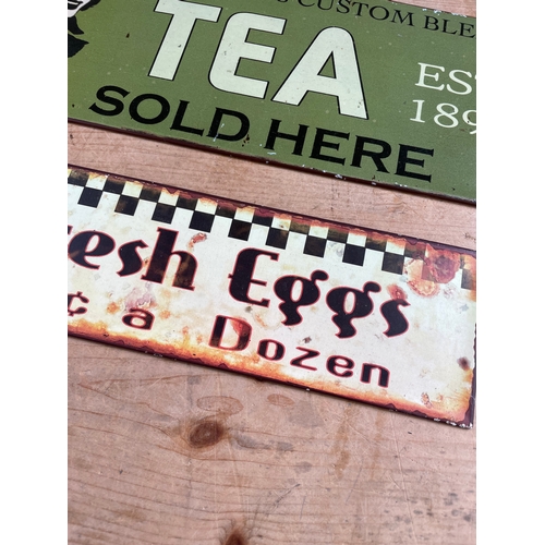 177 - Two Vintage Style Metal Signs