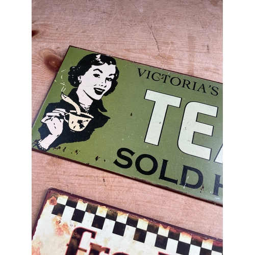 177 - Two Vintage Style Metal Signs