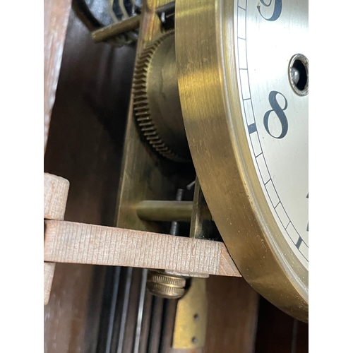 413 - 8 Day Westminster Chime Wall Clock, Clean & Working.