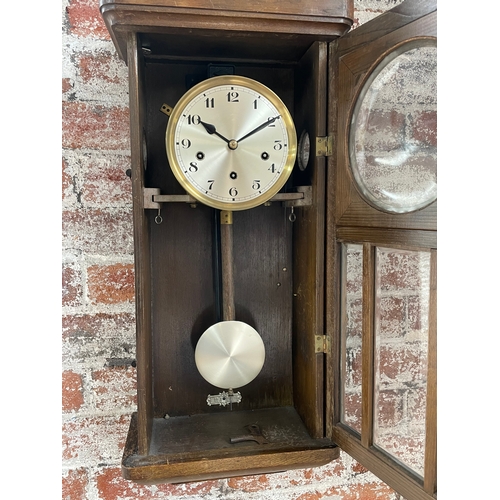 413 - 8 Day Westminster Chime Wall Clock, Clean & Working.