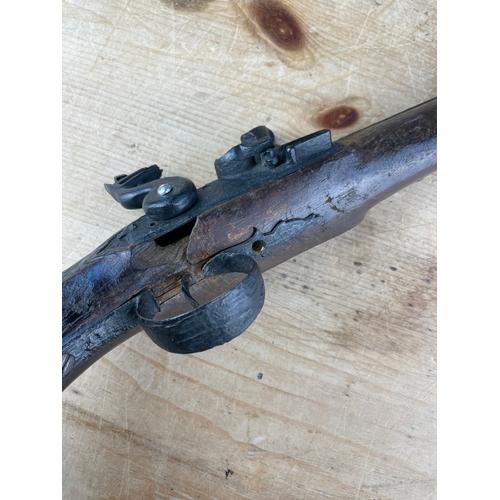 237 - Antique Flint Lock Pistol Found In The River. Some Home Restoration.